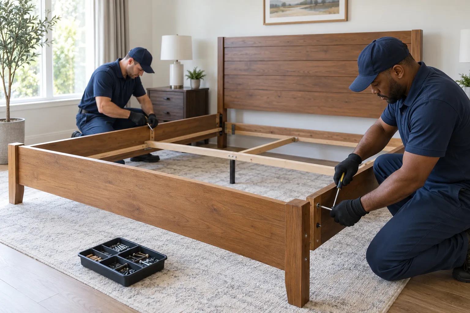 Bed & Bed Frame Removal service in progress